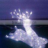 kids swing,high quality LED magic colour christmas lights for outdoor project/LED 3D motif christmas deer snowman