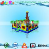 giant inflatable jungle castle bed for kids, rock climbing play land for children parties