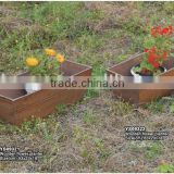 outdoor solid wooden square flower planter