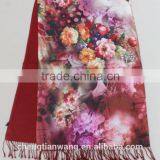 Fashion Scarf Double Layer 100% Silk Digital Inkjet Double Fashion Scarf