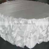 Wedding tablecloth, handmade table cloth,satin ruffled tablecloth