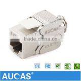 Taiwan Manufacture Zinc Alloy FTP Keystone Cat7 Network Standard Keystone Jack Hot Price