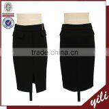 Latest Ladies Office Wear Designs Short Black Pencil Skirt Formal Short Skirt thumbnail-1