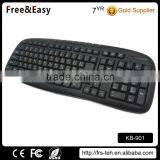 Ergonomic Design 114 Keys 2.4ghz Wireless Multimedia Keyboard for Laptop thumbnail-5