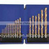 17pc HSS TIN-coated Twist Drill Bits Set