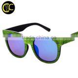 New Round Glasses Imitation Wood Grain Sun Glasses Big Sunglasses Fashion Women 2016 Famous Brand Designer Oculos De Sol CC5008 thumbnail-1
