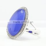 Mystery 2015 spring lastest fashion hot selling 925 silver Blue Sapphire Color Doublet ring .