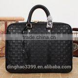 Best Selling Briefcase Mens Computer Leather Bag Woven Business Briefcase Locks thumbnail-1