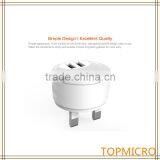 Wholesale Universal Portable 5V 2.1A 2 USB Ports UK Type Mobile Phone Charger Quality Choice thumbnail-2