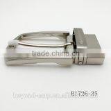 Zamac Turning Pin Buckle Silver Brush Mirror Polish Nickel-free Good Price Revert Functional Pin Belt Buckle Screws Fixed thumbnail-6