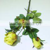 Wholesale Real Touch Rose Weddings Decoration Artificial Flowers Three Heads thumbnail-6