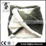 2015 Winter Fashion Design Green Color Knitted Fur Scarf thumbnail-2