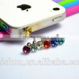 3.5mm Shinning Crystal Diamond Dust Plug For Mobile Phones Anti Dust Plug Charm thumbnail-2
