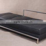Cheap Genuine Leather Black Eileen Gray Daybed for Sale Made in China thumbnail-1