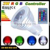 3W RGB GU10 MR16 E14 B22 E27 Remote Control 16 Color RGB LED Bulb Light thumbnail-4