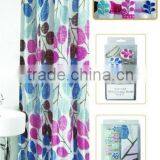 Multi-color Leaf Pattern Design Polyester Shower Curtain thumbnail-1