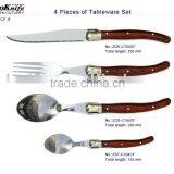 HOT SELL 4PCS Pakka Wood Handle Flatware Sets Wooden Handle Flatware Sets thumbnail-1