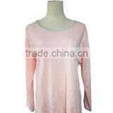 100% Cotton Round Collar Pajamas of Women Nightwear Leisure Shirt