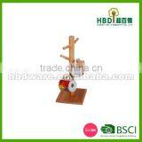 Bamboo Wood Mug Tree, Mug Cup Holder, Mug Stander FDA thumbnail-2