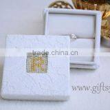Handmade Unique Bead Wedding Ring Box With Beaded Name Plate of R thumbnail-2