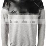 Customized Fleece Sweat Shirt with Leather Upper Body