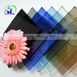 Lake Blue Reflective Color Tinted Glass Gold Reflective Glass for Window Tea Color Tinted Glass thumbnail-1
