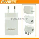 Wholesale High Speed 5v 2.1a Dual Micro Usb Wall Travel Home Universal Mobile Phone Charger thumbnail-6
