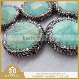 Green Turquoise With High Quality Rhinestone Pendant in Different Shape thumbnail-1