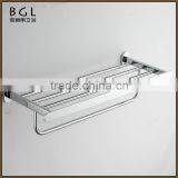 Latest Styles & Innovations Zinc Alloy Polished Burnished Chrome Bathroom Accessories Wall Mounted Bathroom Towel Shelf