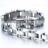Fashion Discount Factory Titanium Silver Gents Bracelet thumbnail-2