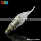 3000K Bent Tip Candle Light Bulb E14 Cap Flame Tip Design thumbnail-1