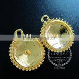 14mm Setting Size Vintage Alloy Gold Plated DIY Pendant Charm Bezels Tray 1411122 thumbnail-3