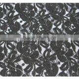 Latest Design Thin Net Embroidered Sequin Fabric, Black Flower Embroidery Sequin Fabric Textile for Dress thumbnail-2