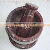 MARBLE MORTAR AND PESTLE HANDICRAFTS thumbnail-3