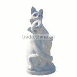 New Carved Stone Animal Cat Statue thumbnail-1