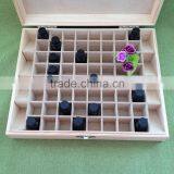 Personal Care Industrial Use Upgraded Hinges and Latches Large Wooden Essential Oil Bottle Storage Boxes With Compartments thumbnail-6