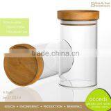 550ML Clear Pyrex Glass Honey Storage Jar With Wood Lid thumbnail-5