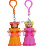 Rubber material pvc keychain,Custom princess shaped 3d soft pvc keychain,Custom girl Soft PVC Keychain