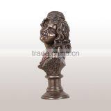 Imitation Bronze Color Resin Female Bust Sculpture for Home Decoration thumbnail-2