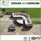 New design rattan sofa outdoor semi circle furniture