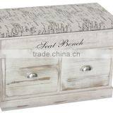 Vintage Brown Rack & 4 Key Holder Hooks Storage Shabby Chic Wall Mounted thumbnail-5