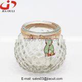 BSCI Audit Factory With Decoration Clear Glass Flower Pot , Glass Planter thumbnail-2