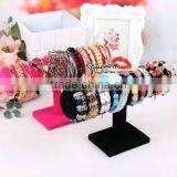 2015 New Fashion Colorful Velvet Single Layer T Shape Bracelet Holder thumbnail-1