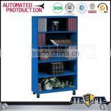 Modern Furniture 5 Shelves Office Metal Bookcases On Wheels thumbnail-2