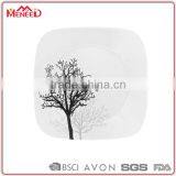 Nederland Manufacturer 100% Melamine Wedding Birthday Breakfast Tree Printed Square White Plain Melamine Plate thumbnail-1