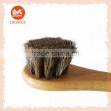 New Natural Horse Hair Wooden Shoe Brush For Shining thumbnail-4