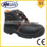 NMSAFETY Steel Toe Safety Shoes CE Safety Shoes SB Standard Cow Split Leather Safety Shoes thumbnail-1