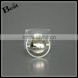 80ml China Classical High Quality French Square Glass Bottle Cosmetic Perfume Clear Bottle Glass Light Gold Aluminum Cap thumbnail-3