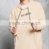 OEM Custom Baggy Mens Printing Longline Hoodies thumbnail-1