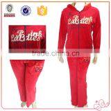 China Supplier Winter 3-piece Red Pretty Womens Sportswear Set thumbnail-3
